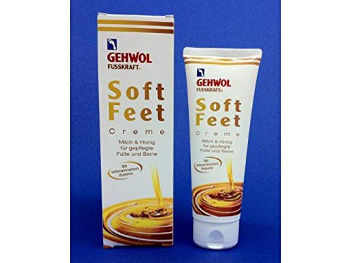 4x GEHWOL FUSSKRAFT Soft Feet Creme mit Milch & Honig 125 ml (500 ml)
