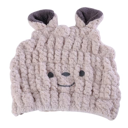 PRETYZOOM Gorro Absorbente para Secar el Pelo de Ñiño Gorro de Toalla Rápido y Suave Talla Pequeña en Color Café Leche Adecuado para Baño y Cuidado Personal
