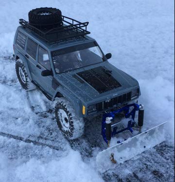 XUNJIAJIE RC Snow Plow Snow Shovel Remote Control for SCX10 90046/90047 TRX4 D90 1/10th RC Crawler Car - Image 2