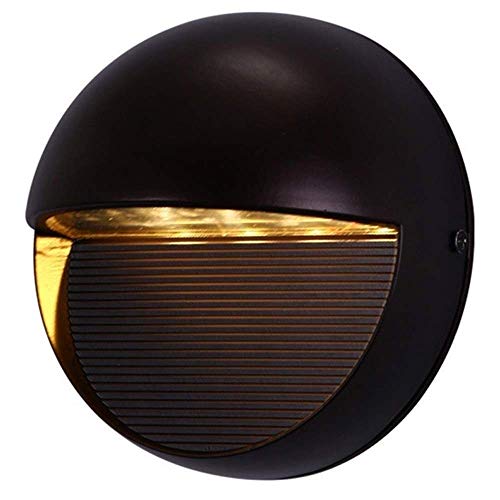 Luces de pared redondas LED impermeables color antracita de aluminio para exterior e interior 4