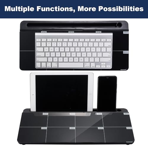 Image of TSJ OFFICE Desktop Whiteboard Dry-Erase-Board - Computer Keyboard Stand White Board Surface Pad with Drawer, Desk Organizers with Accessories for Office, Home, School Supplies