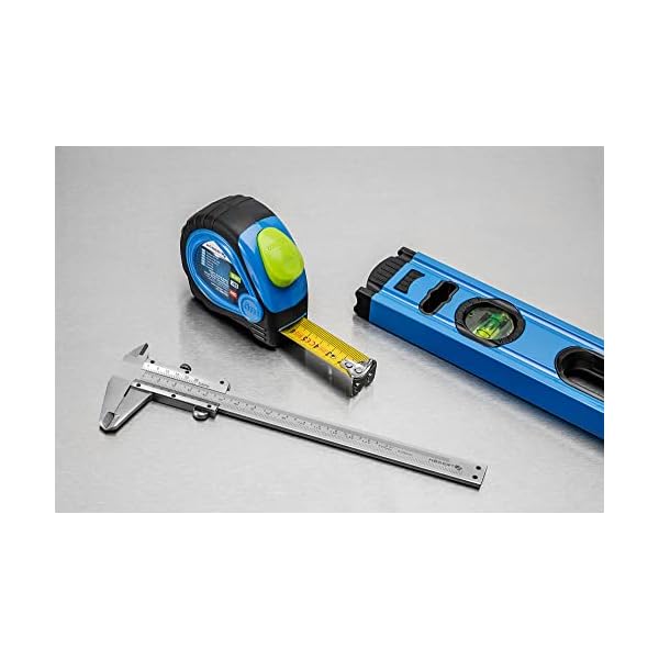 Högert Technik - Wasserwaage 20 cm, Verfügt über 2 Libellen: 0 ° / 90 °, Wasserwaagen aus Aluminium, Stoßdämpfende Endkappen, Größe: 20×5.65×2.1 cm, HT4M001-D – Bild 8