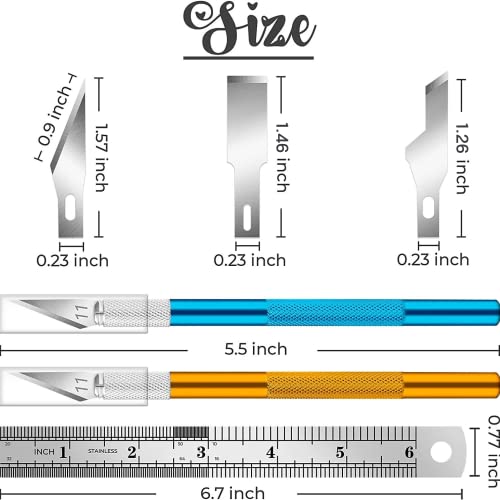 image for DIYSELF Exacto Knife, 2 Exacto Knives with 40 Spare Exacto Blades, Cra