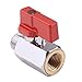 DERNORD Brass Mini Ball Valve NPT Thread, Shut-Off Valve Female&Male (1/4