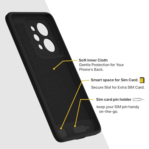 Image of Back Cover Realme P4 Power 5G | MagFit Ring Design (Non-Magnetic) | Shockproof Case | Anti-Slip Grip | Raised Camera Edges | Slim Protective Case for Realme P4 Power 5G (Matte Black)
