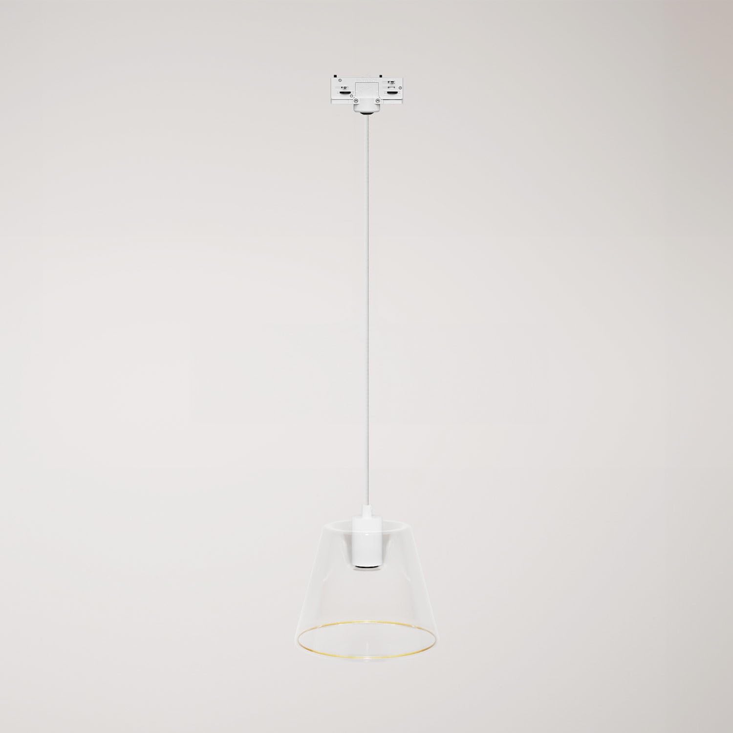 creative cables - Suspension Ghost avec ampoule conique transparente pour rails - Ampoule incluse