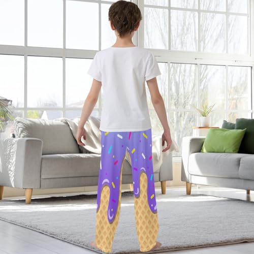 Boys' Pants Medium Orchid Ice Cream Joggers Long Bottoms Trousers Sweatpants with Pockets Size 6-143