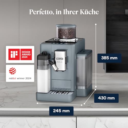 De’Longhi Rivelia - Perfetto Kaffeevollautomat mit LatteCrema-Milchaufschäumer, 16...