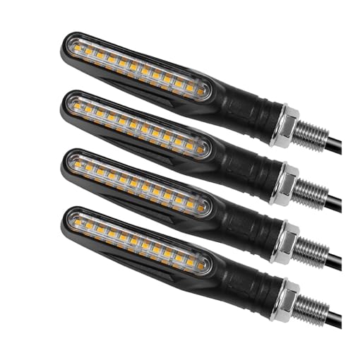 PBCGTFHJK Motorcycle Turn Sequential Signals L-ed Blinker Flowing Flashing Lights Tail Stop Indicators Turn(4PCS)