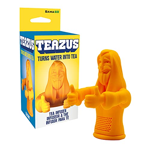 Gamago Teazus Tea Infuser - 100% Silicone Non-Toxic Resusable Loose Tea Steeper - Cute And Funny Gift Tea Leaf Strainer - Tea Diffuser Microwave And Dishwasher Safe For Kitchen Home Office #TOP4