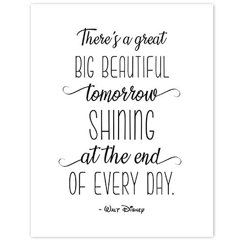 Original Inspirational Walt Disney Quote Poster Prints, Set of 1 (11x14) Unframed Photos, Wall Art Decor Gifts Under 15 for Home, Office, School, College Student, Teens, Teacher, Partner, Literary Fan