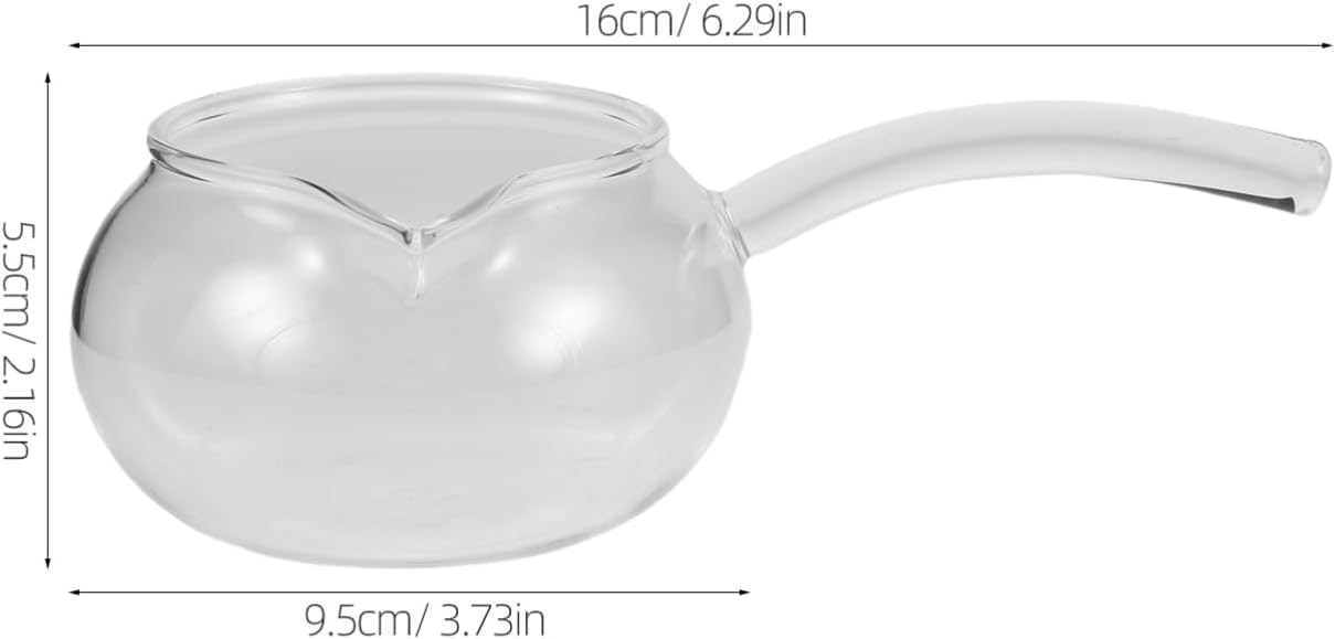 Luxshiny Tea Fairness Cup Side Handle Tea Sharing Pitcher with Side Spout Heat Resistant Glass Server for Gongfu Ceremony Brewing Serving and Sharing 6.29 X 3.74 X 2.16 in image 2
