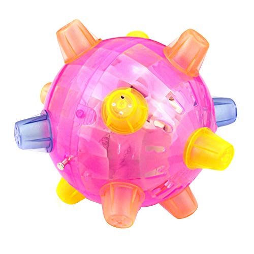 Arinda Jumping Activation Ball for Dogs Flashing Ball Light Sounds Jump Automatically