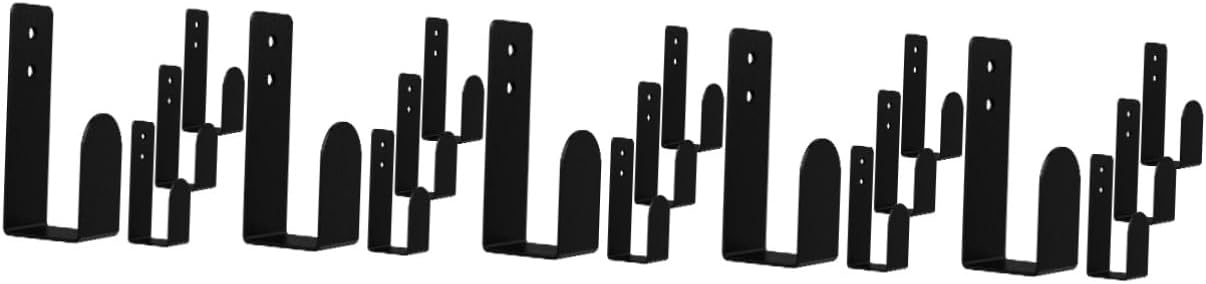 TEHAUX 5sets Wall-Mounted Keyboard Rack Black Keyboard Holder for Mechanical and Cordless Space-Saving Storage for Gaming and Office Use