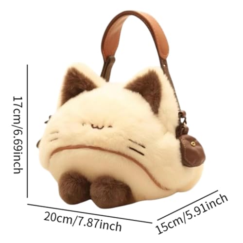 Oshhni Cat Plüsch Geldbeutel Schöne lustige Comic Handtasche für Männer Mädchen Geschenke Familie Teenager