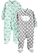 Simple Joys by Carter's 2-Pack Fleece Footed Sleep and Play para bebés y niños pequeños, Corderito/Elefante, 0-3 Meses, Pack de 2