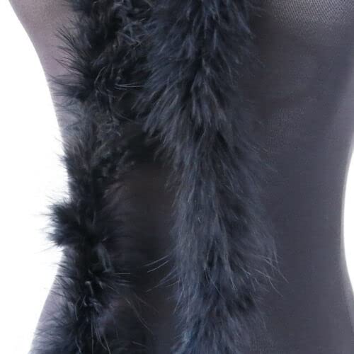 EliteKoopers 2M Black Decoration Feather Boa Fluffy Garland For Christmas Tree Xmas Ribbon, Wedding, Party Decor Accessories