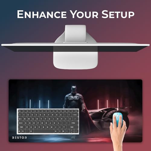 Image of BESTOR Ultra-Smooth Surface, Anti-Fray Laser Cut Edges, Non-Slip Rubber Base Desk Mat - Large Gaming Mouse Pad Waterproof Surface Mouse pad for Laptop (Multy Color)