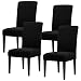 Subrtex Stretch Dining Room Chair Slipcovers (4, Black Jacquard)