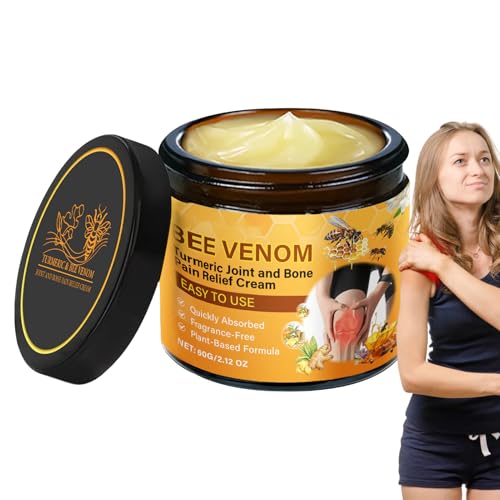 Crema De Del Dolor - Músculo Rico En Extractos Naturales | 60 G De Crema De Reparación De Abejas Para La Espalda, El Cuello, Las Manos Y Las Rodillas: Humectante No Grasoso Y Sin Grasa
