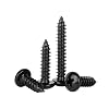 M6 x 30 mm 10 pieces round head wood screws 304 stainless steel black zinc plated self-tapping Phillips pan head self-drilling screws