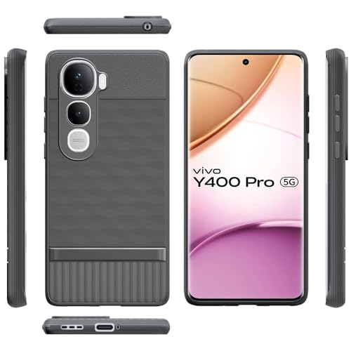 Image of Shockproof Case for Vivo Y400 Pro 5G | Full Camera Protection | TPU Flexible Back Cover for Vivo Y400 Pro 5G (Graphite Grey)
