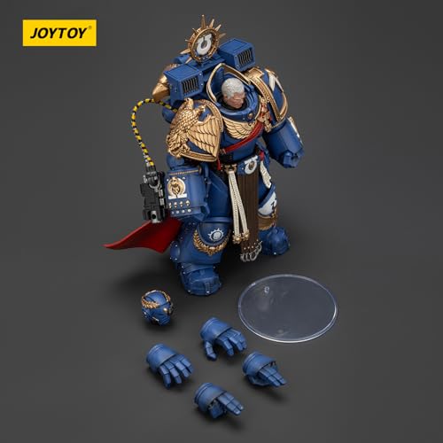 JOYTOY Warhammer 40k Space Marine 2: Ultramarines Marneus Calgar, Chapter Master MKX Gravis Armour et Gantelets d'Ultramar 1/18 Figurine à collectionner – vue 6
