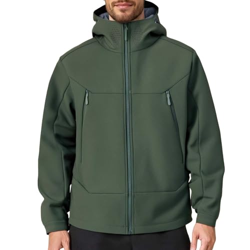 Chubasquero para hombre impermeable con capucha ajustable y diseño cortavientos ligero 1