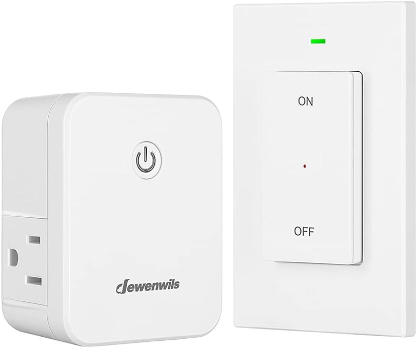 DEWENWILS Remote Control Outlet, Wireless Light Switch with 2 Side