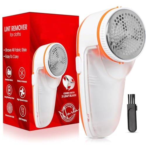 Nova Lint Remover for Clothes Fabric Cleaner Machine for Sweaters & Blankets Electric Shaver for Clothes Powerful Fabric Cleaner with Honeycomb Mesh LintPro 360™ 1 Year Warranty