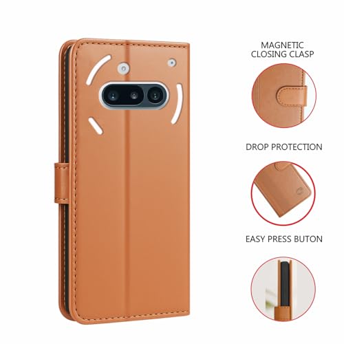 Image of AIBEX Shock Proof Flip Compatible for Nothing Phone (3a) 5G Flip Cover Leather Finish | Inside TPU with Card Pockets | Wallet Stand | Complete Protection Flip Case