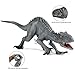 RCOMG Soft Dinosaur Toy Indoraptor Figure Realistic Dinosaur Figurine Tyrannosaurus Indo Raptor Dino Figurine Gift for Kids(Grey)