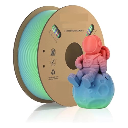 For creality Colorful Gradient for Hyper PLA Rainbow Filament 1.75mm 1KG High Speed Printing PLA Filaments 3D Pritner Materials(Wild Blossom-Long)