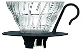 Hario V60 Glass Coffee Dripper (Size 01, Black)