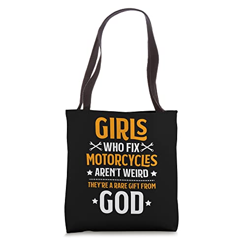 Bolso tipo tote para mujeres con diseño de 'Girls Who Fix Motorcycles' miniatura 1