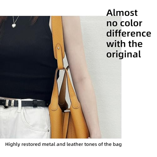 Image of DGAZ TC leather shoulder strap for Hermes Picotin /Lindy /Evelyne, replaceable crossbody bags strap, handmade
