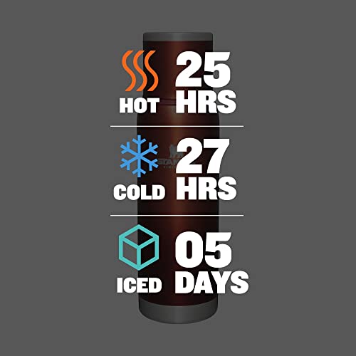 Image of Stanley Adventure-To-Go Vacuum Bottle 1.1 qt | Wide Mouth with Leakproof Cup Lid | Keep Drinks Hot or Cold | Packable for Travel | Insulated Stainless Steel Thermal Bottle | BPA-Free | Clay Glow