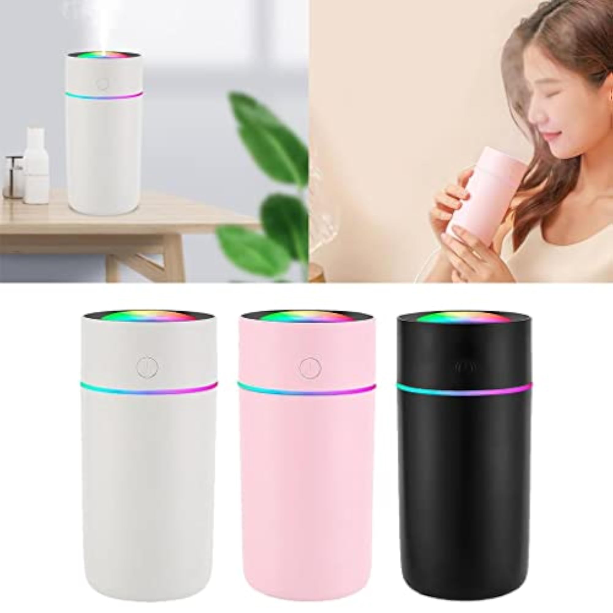 Vintage Aroma Diffuser for Bedroom Office with Romantic Light
