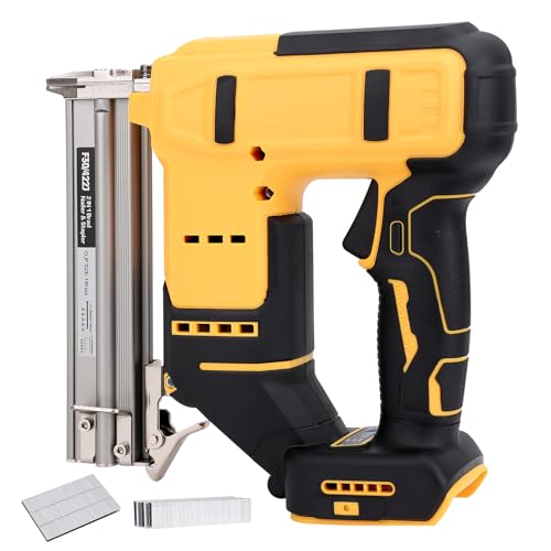 Electric Nail Gun Cordless, 2 in 1 Battery Powered Brad Nailer/Electric Stapler with Straight Nails and U Shaped Nails for Woodworking Carpenter 1280W 20V (No Battery/no Charger)