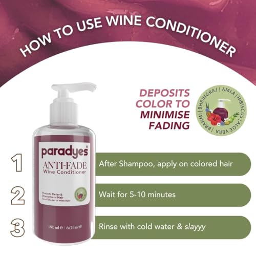 Image of paradyes Anti Fade Wine Fresh Conditioner For All Types Of Hair, 1 Count