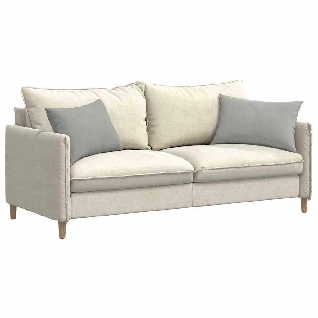 Cuscino divano 2 pezzi grigio chiaro 60x40 cm tessuto con cerniera imbottitura poliestere
