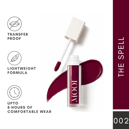 Image of Liquid Matte Lipstick - the Spell, Dark Rich Burgundy | Food-Proof, Transfer-Proof, Lightweight | Lasts Up to 8 Hours | 5 ml