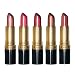Revlon Super Lustrous Lipstick, 5 Piece Gift Set (Blushed, Softsilver Rose, Wine with Everything (Pearl), Coffee Bean, Rum Raisin)