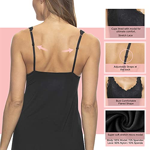 Felina Silky Soft Chemise w/Lace by Unique Moments4