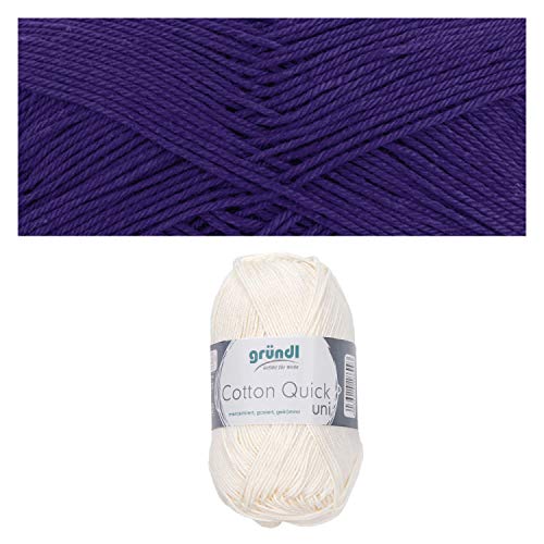 NEU Cotton Unifarben, 100% Baumwolle, Oeko-Tex-Standard, 50g, 125m, Farbe 109, Pflaume Cover