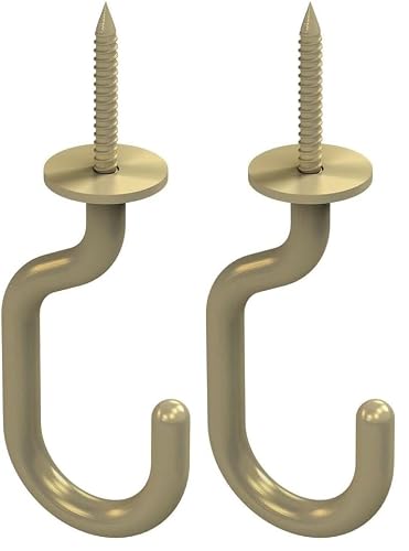 National Hardware N275-524 Modern Ceiling Hook, 3-11/32", Brushed Gold (Pack of 2)