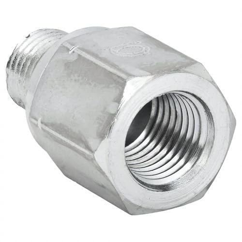 Adaptall 9235-16-06 Series 9235 Carbon Steel Straight Adapter, M16X1.5 Male Metric x 3/8"-18 Female NPT, Metric x NPT, Carbon Steel