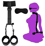 Neck to Wrist Bondage Restraints Set Leg Spreader Bar for Couples Sex Wrist and Ankle Straps Adult Play Queen Size Bed Bondaged Rope Cord & Rope for Bedroom Toys Bondaged Kit Women Sweater