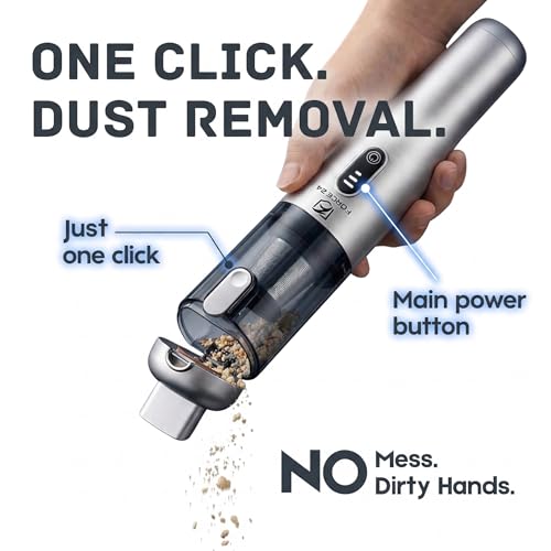 Image of Force24 Premium Vacuum Cleaner for Home & Car Use | 4 in 1 Cordless Vacuum Cleaner & Blower | HEPA Filter | Rechargeable 6000mAh | 3 Speed Suction Upto 18000PA | BLDC Motor | 1 Year Warranty (PREMIUM)