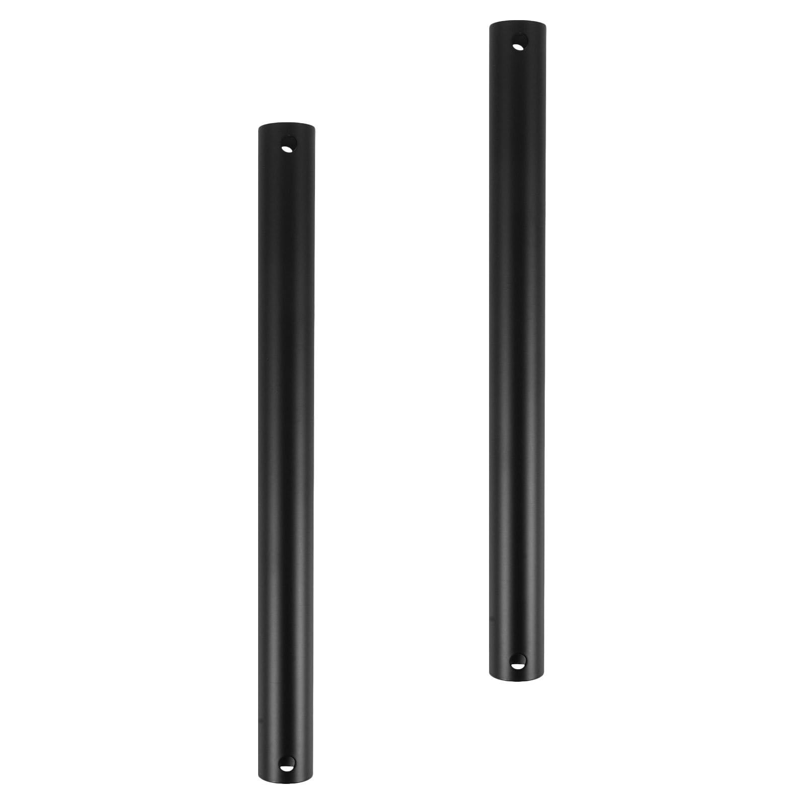 Tiges de suspension en fer noir pour ventilateur de plafond 2pcs extension réglable maison